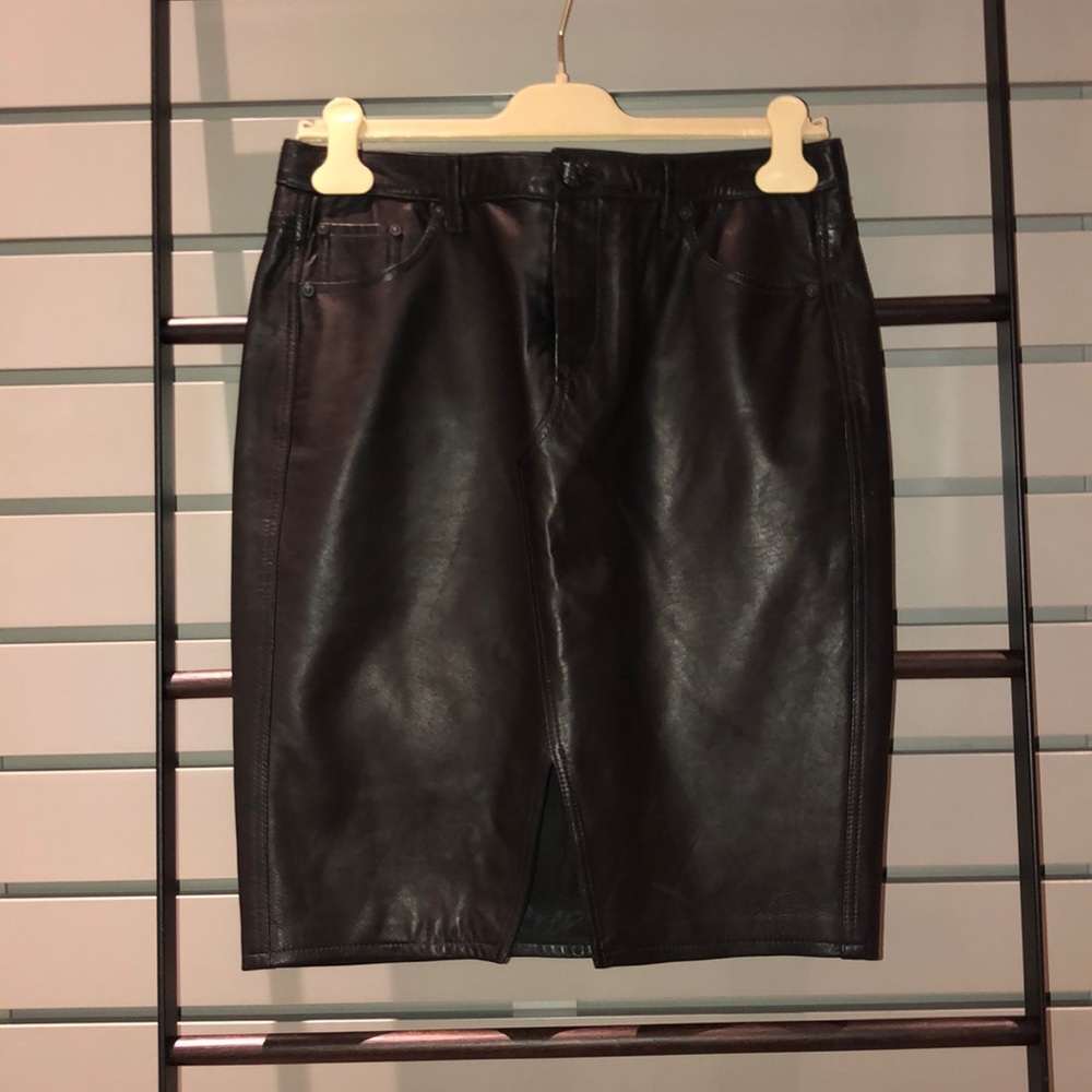 Rag and Bone leather skirt